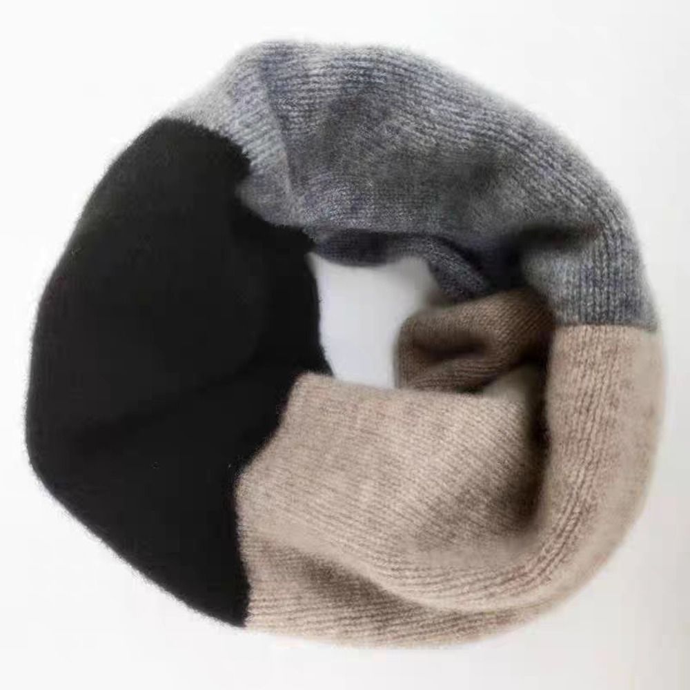 ผ้าพันคอถักนิตติ้งแบบนุ่ม สีสั - Infinity Scarf Knit บทวิจารณ์และราคา