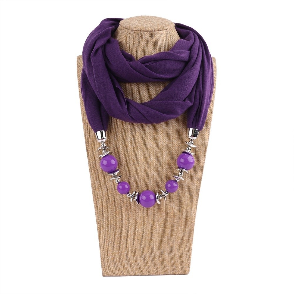 ผ้าพันคอชีฟองแฟชั่น สีพื้น ประ - Infinity Scarf Knit บทวิจารณ์และราคา