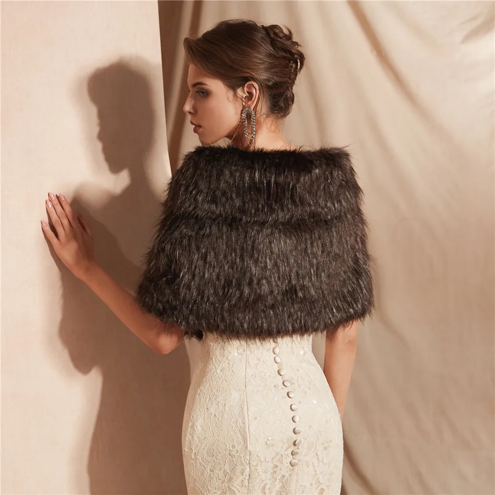 ผ้าคลุมไหล่ขนเฟอร์เทียมสุดหรูส - Stole Wedding Shawl บทวิจารณ์และราคา