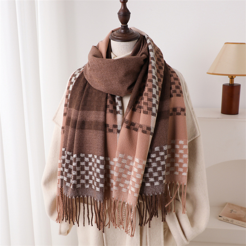 ผ้าพันคอแคชเมียร์ลายสก็อตสำหรั - Woven Scarf Blanket บทวิจารณ์และราคา