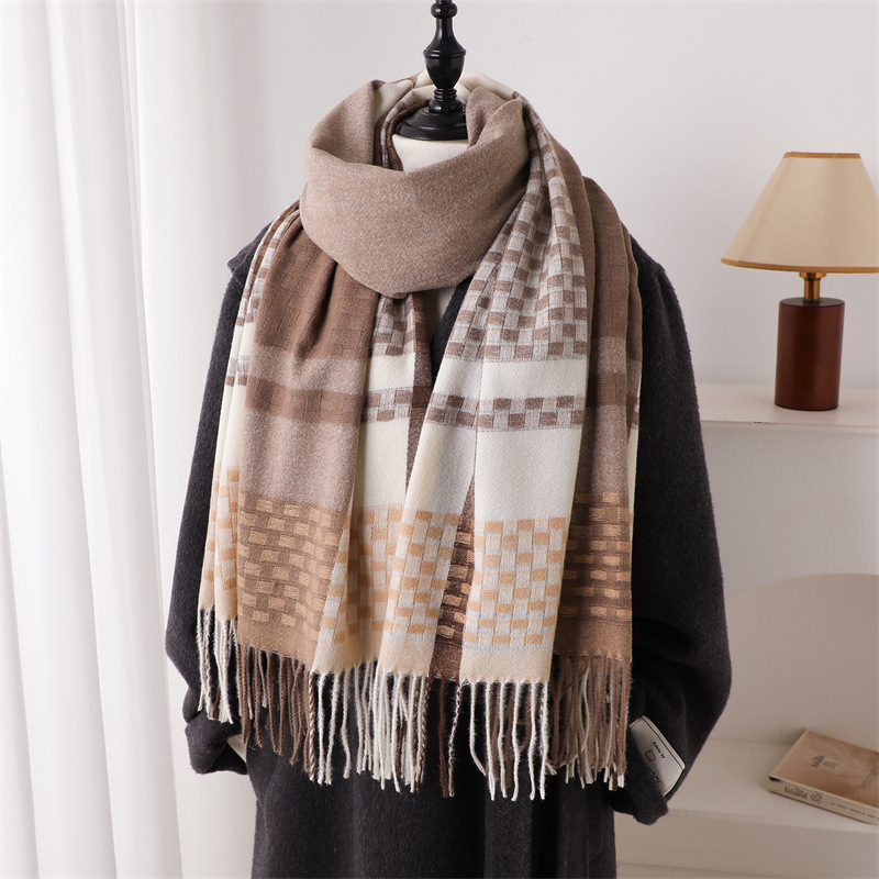 ผ้าพันคอแคชเมียร์ลายสก็อตสำหรั - Woven Scarf Blanket บทวิจารณ์และราคา